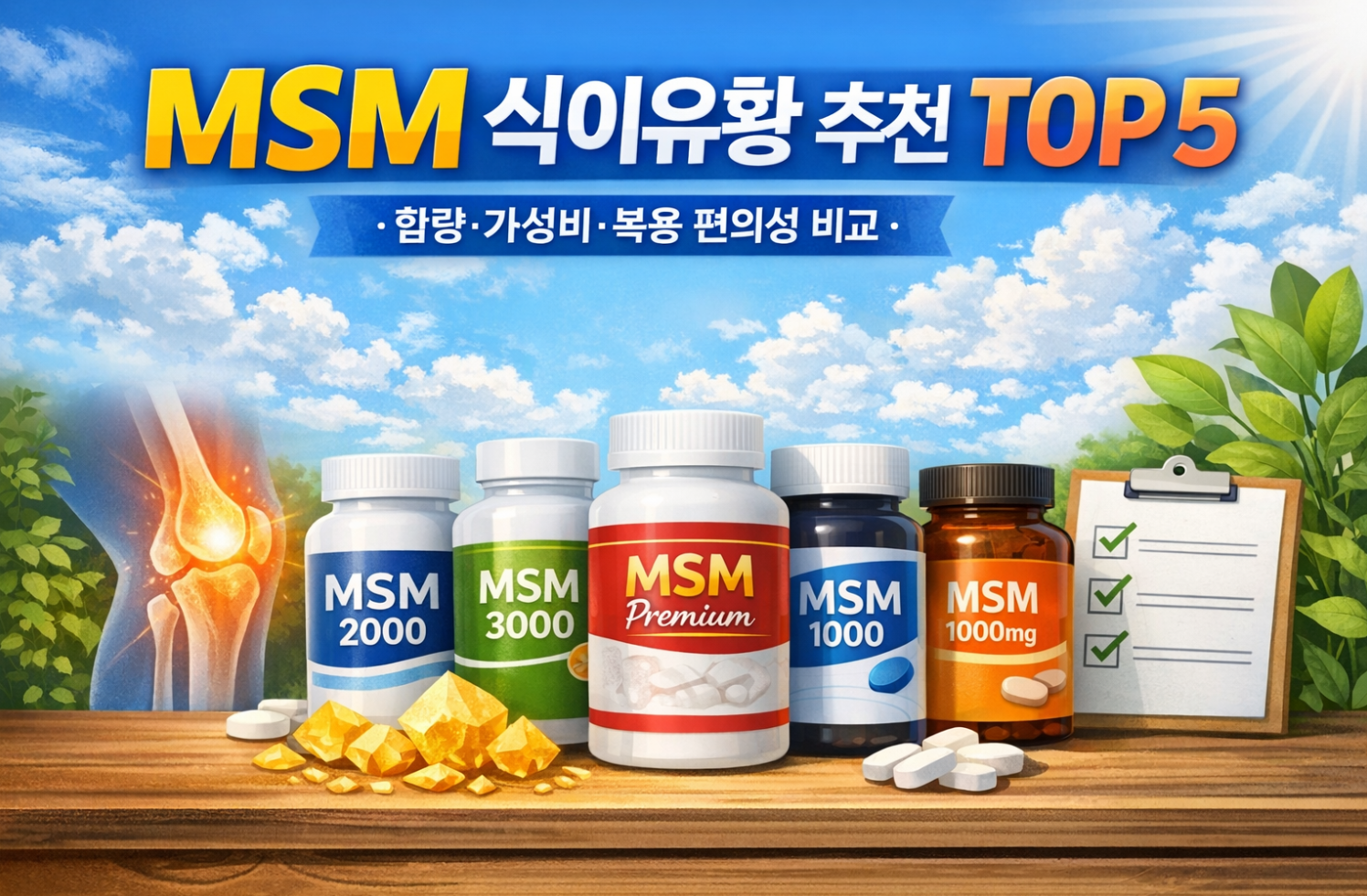 MSM 식이유황 영양제 추천 TOP 5