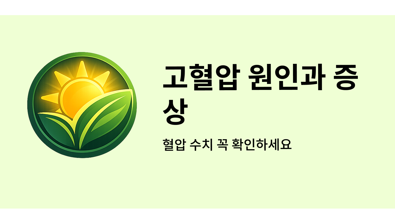 고혈압 원인과 증상