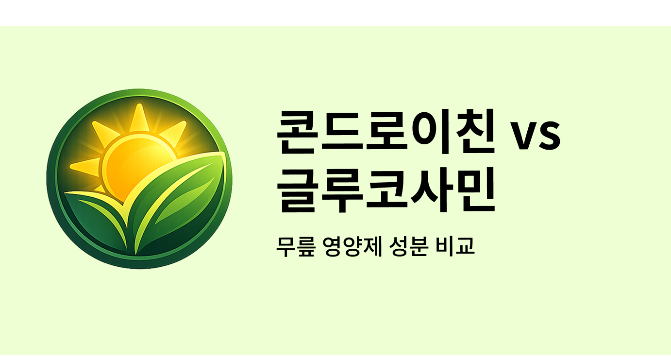 콘드로이친 vs 글루코사민
