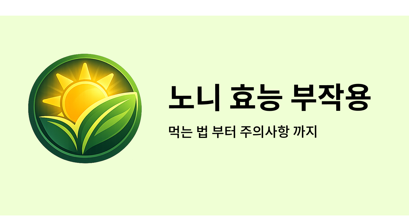 노니 효능 부작용