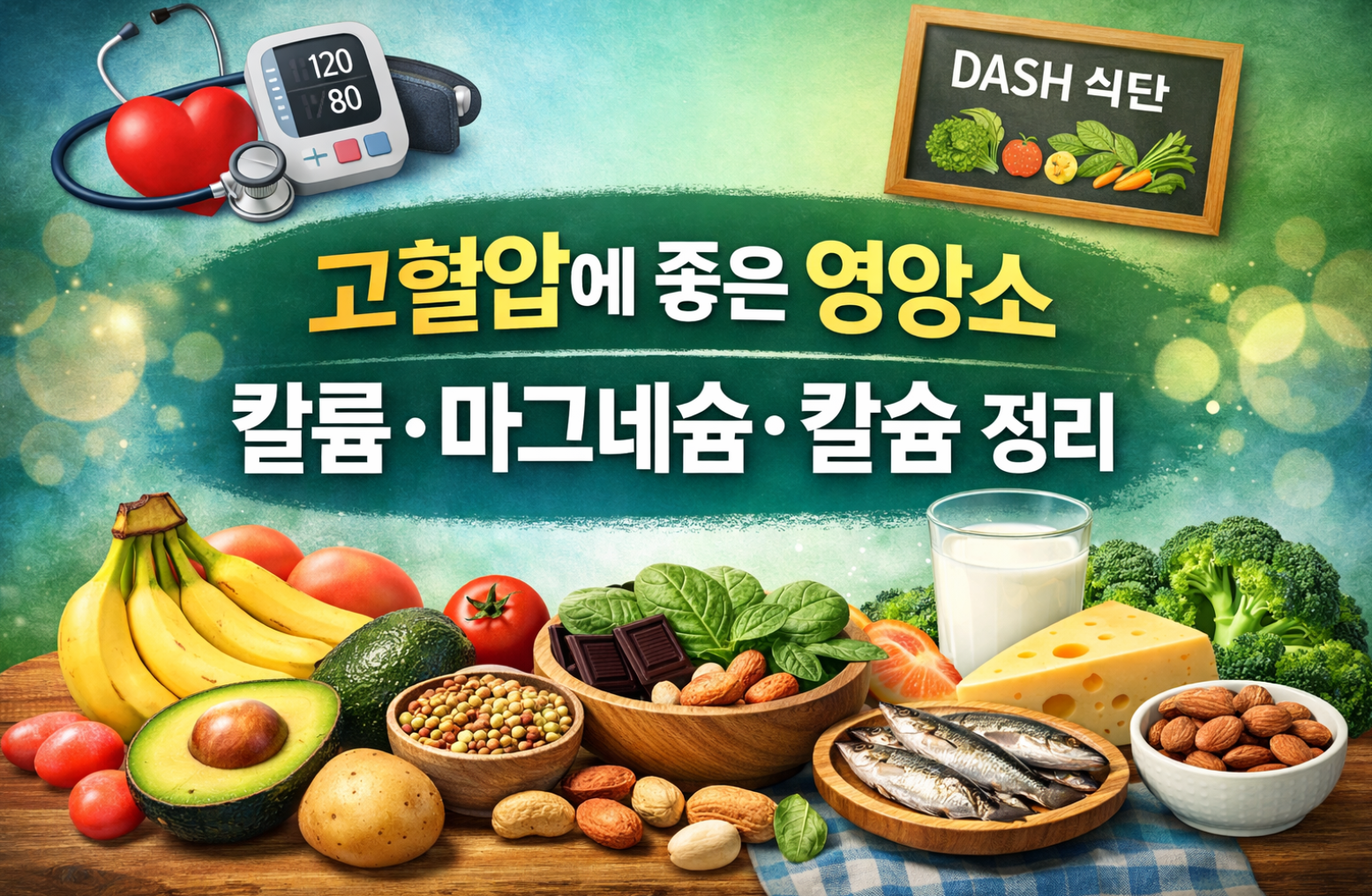고혈압에 좋은 영양소 칼륨 마그네슘 칼슘 정리