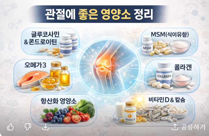 관절에 좋은 영양소 정리