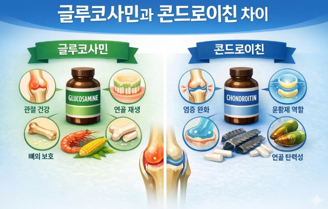 글루코사민과 콘드로이친 차이