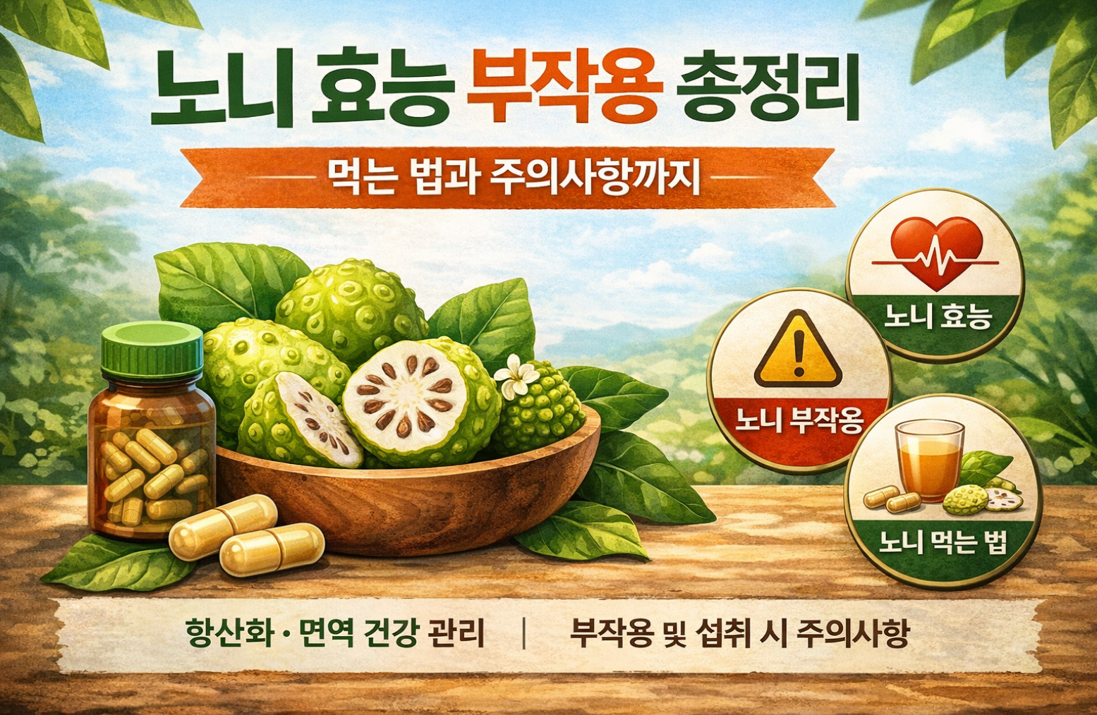 노니 효능 부작용 총정리
