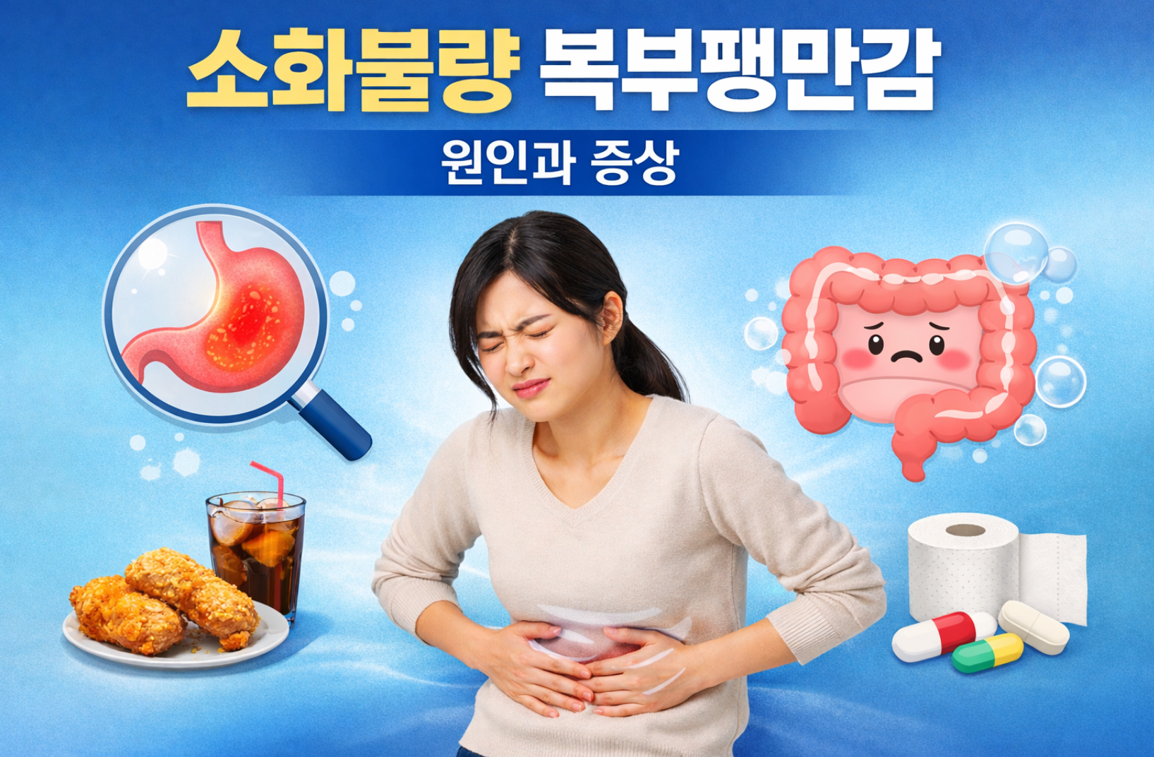 소화불량 복부팽만감 원인과 증상