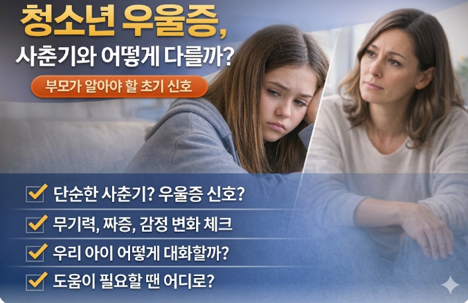 청소년 우울증 사춘기와 어떻게 다를까?