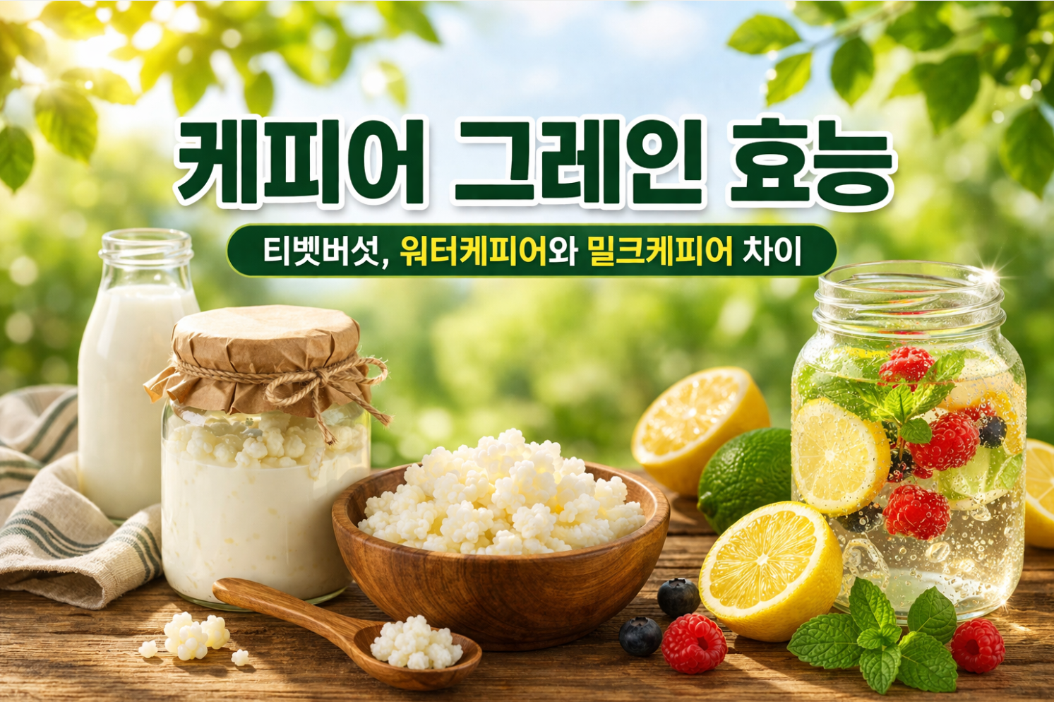 케피어 그레인 효능 티벳버섯, 워터케피어와 밀크케피어 차이