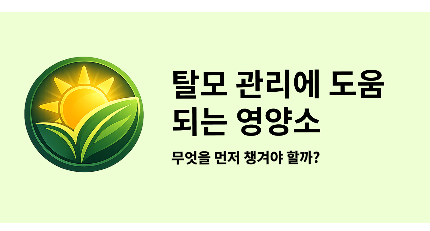 탈모 관리에 도움 되는 영양소, 무엇을 먼저 챙겨야 할까?