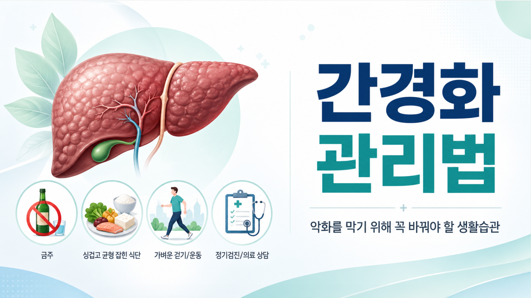 간경화 관리법, 악화를 막기 위해 꼭 바꿔야 할 생활습관