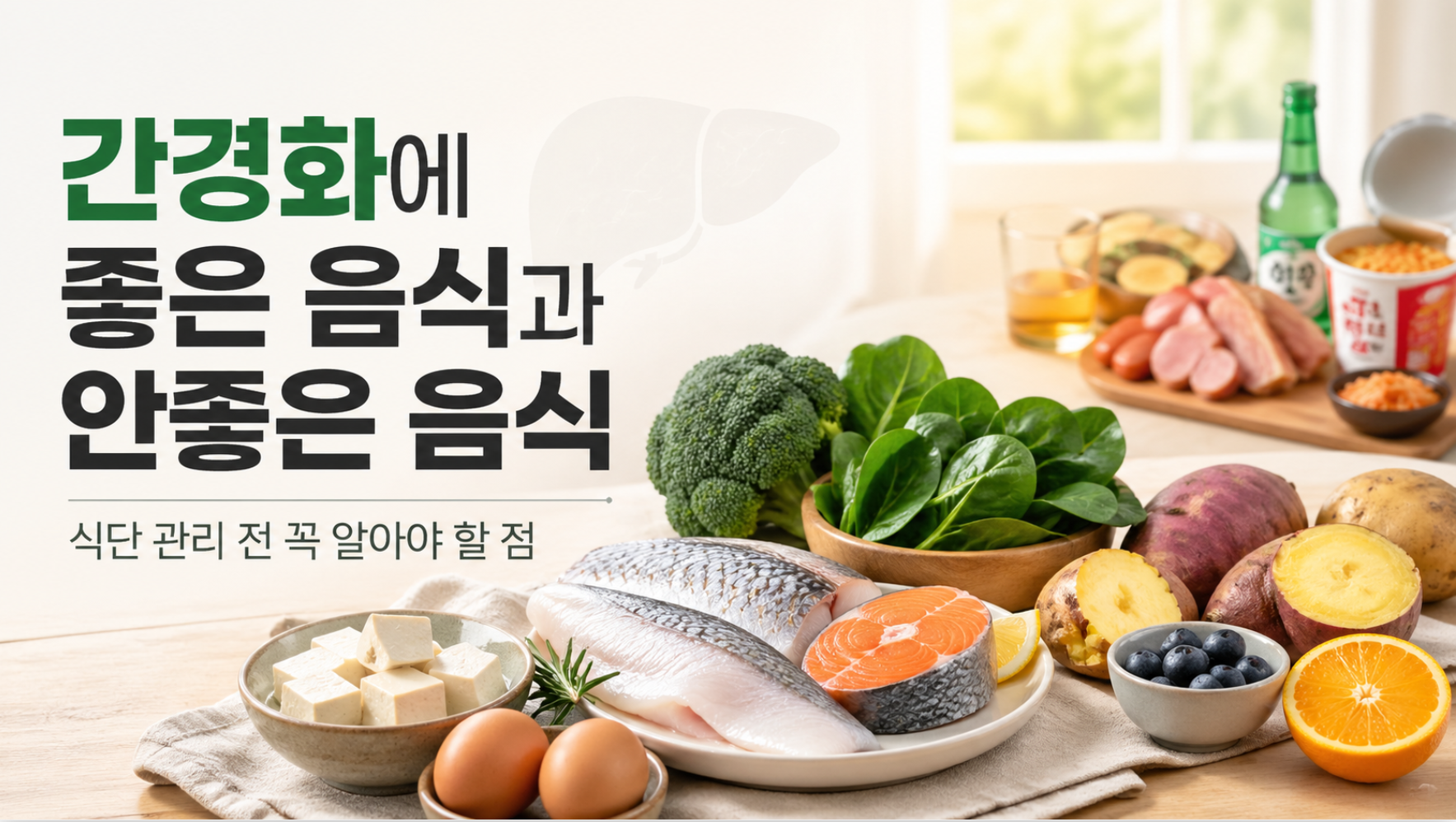 간경화에 좋은 음식과 안좋은 음식, 식단 관리 전 꼭 알아야 할 점