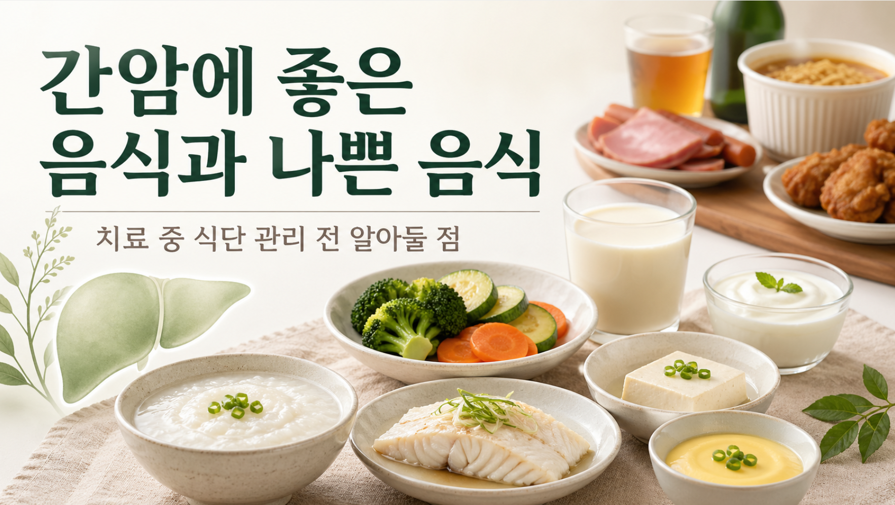 간암에 좋은 음식과 나쁜 음식, 치료 중 식단 관리 전 알아둘 점