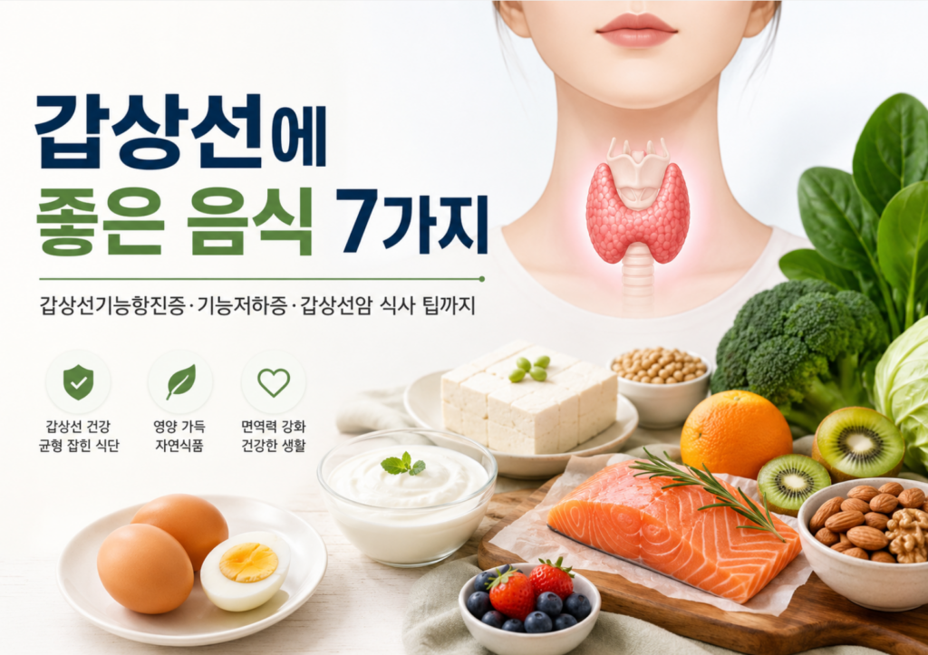 갑상선에 좋은 음식 TOP 7, 갑상선기능항진증·기능저하증·갑상선암 식사 팁까지 2 갑상선에 좋은 음식 7가지, 갑상선기능항진증·기능저하증·갑상선암 식사 팁까지