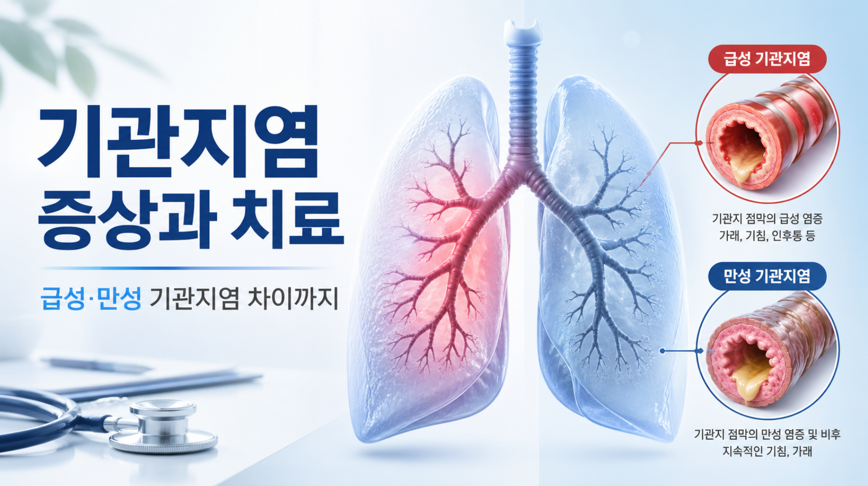 기관지염 증상과 치료, 급성·만성 기관지염 차이까지