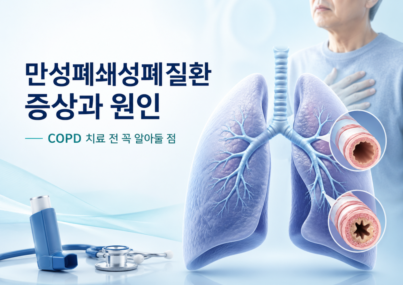 만성폐쇄성폐질환 증상과 원인, COPD 치료 전 꼭 알아둘 점