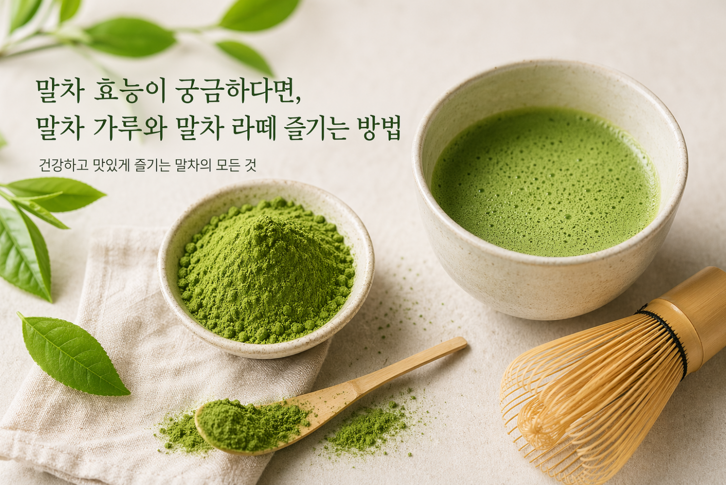 말차 효능이 궁금하다면, 말차 가루와 말차 라떼 즐기는 방법