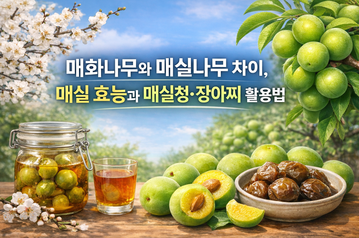 매화나무와 매실나무 차이, 매실 효능과 매실청 장아찌 활용법