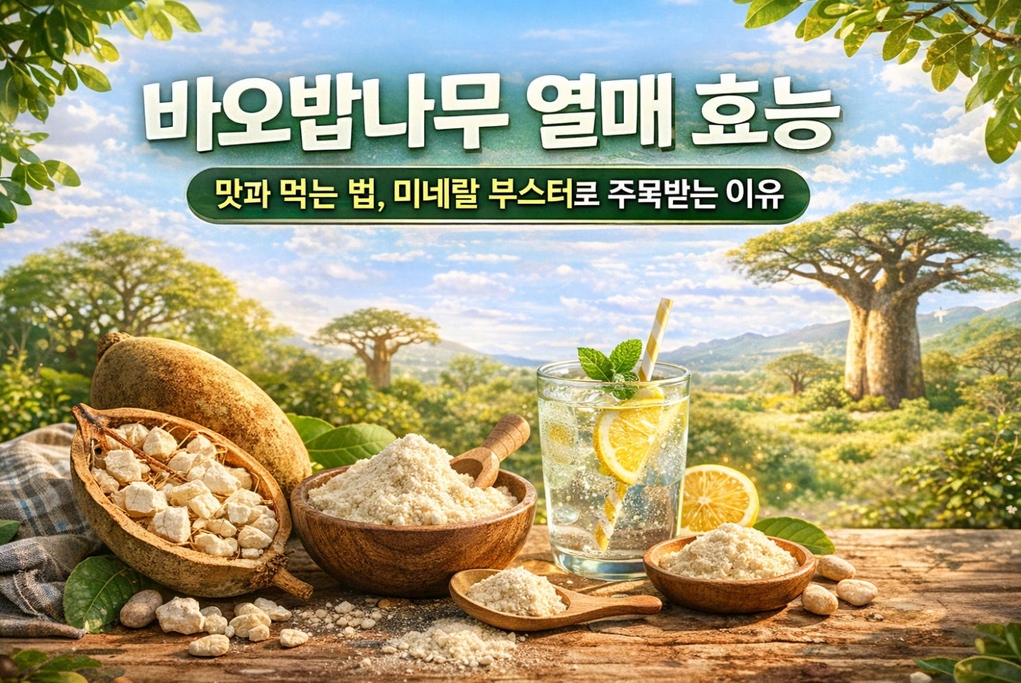 바오밥나무 열매 효능 맛과 먹는 법, 미네랄 부스터로 주목받는 이유
