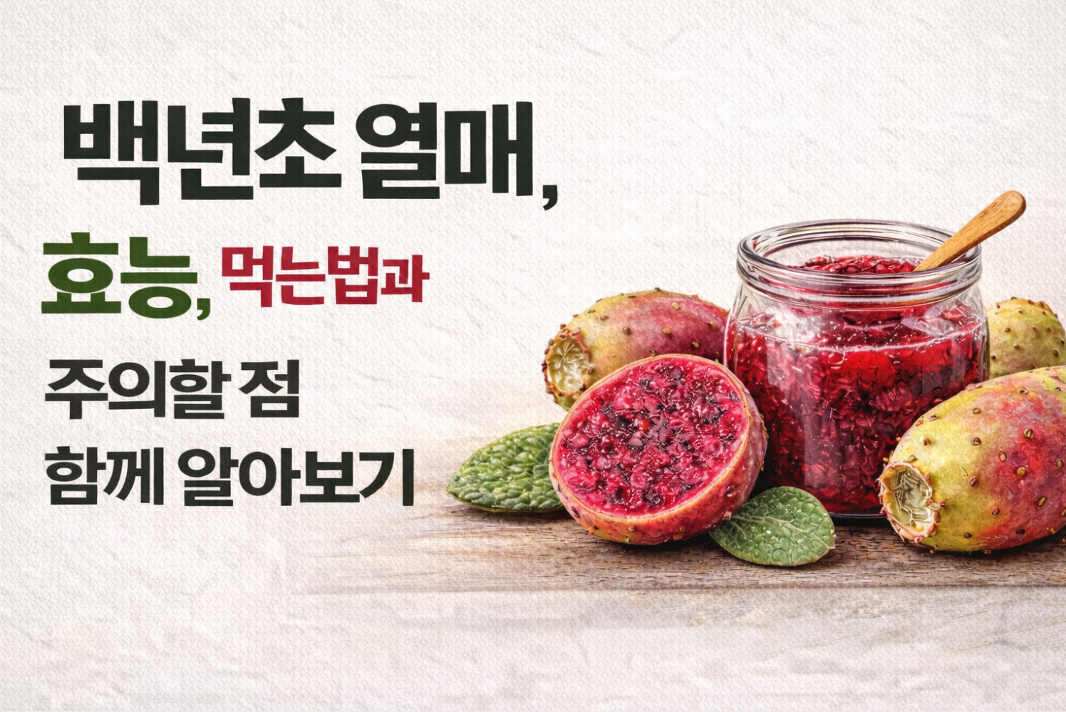 백년초 열매 효능, 먹는 법과 주의할점 함께 알아보기
