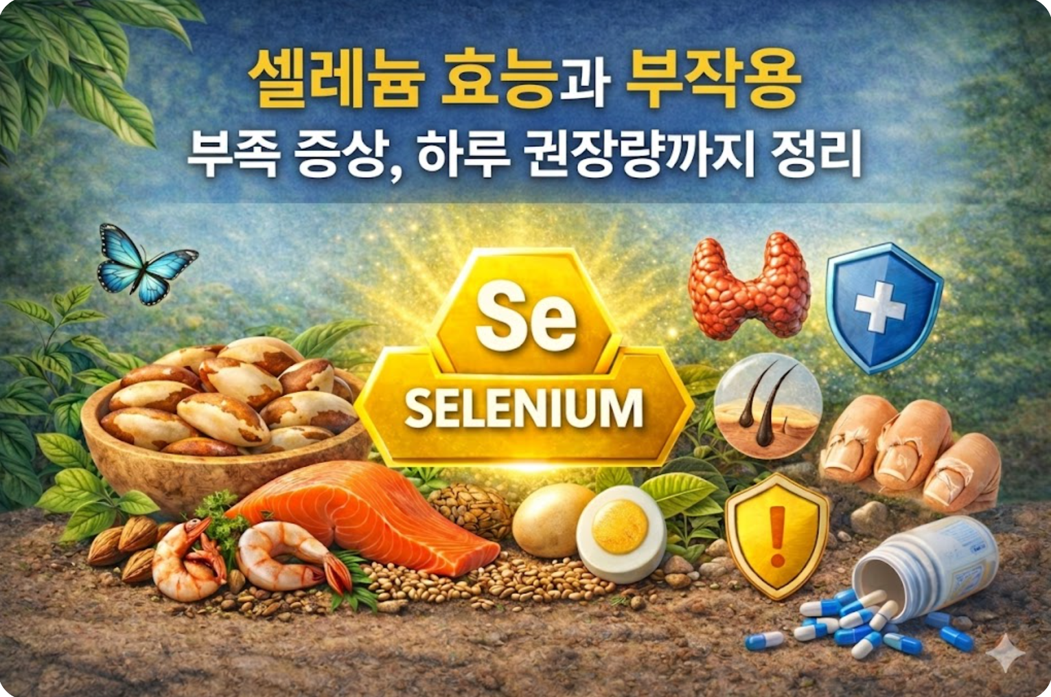 셀레늄 효능과 부작용 부족 증상, 하루 권장량까지 정리