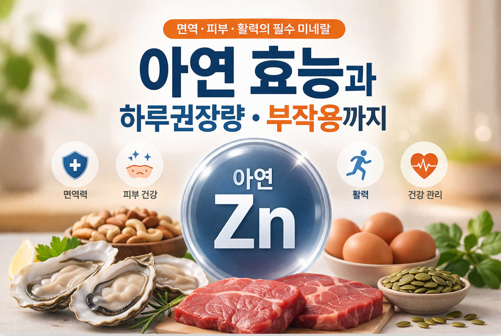 아연 효능과 아연 하루권장량 하루섭취량 부족 증상 부작용까지 정리 2 아연 효능과 하루권장량 부작용까지