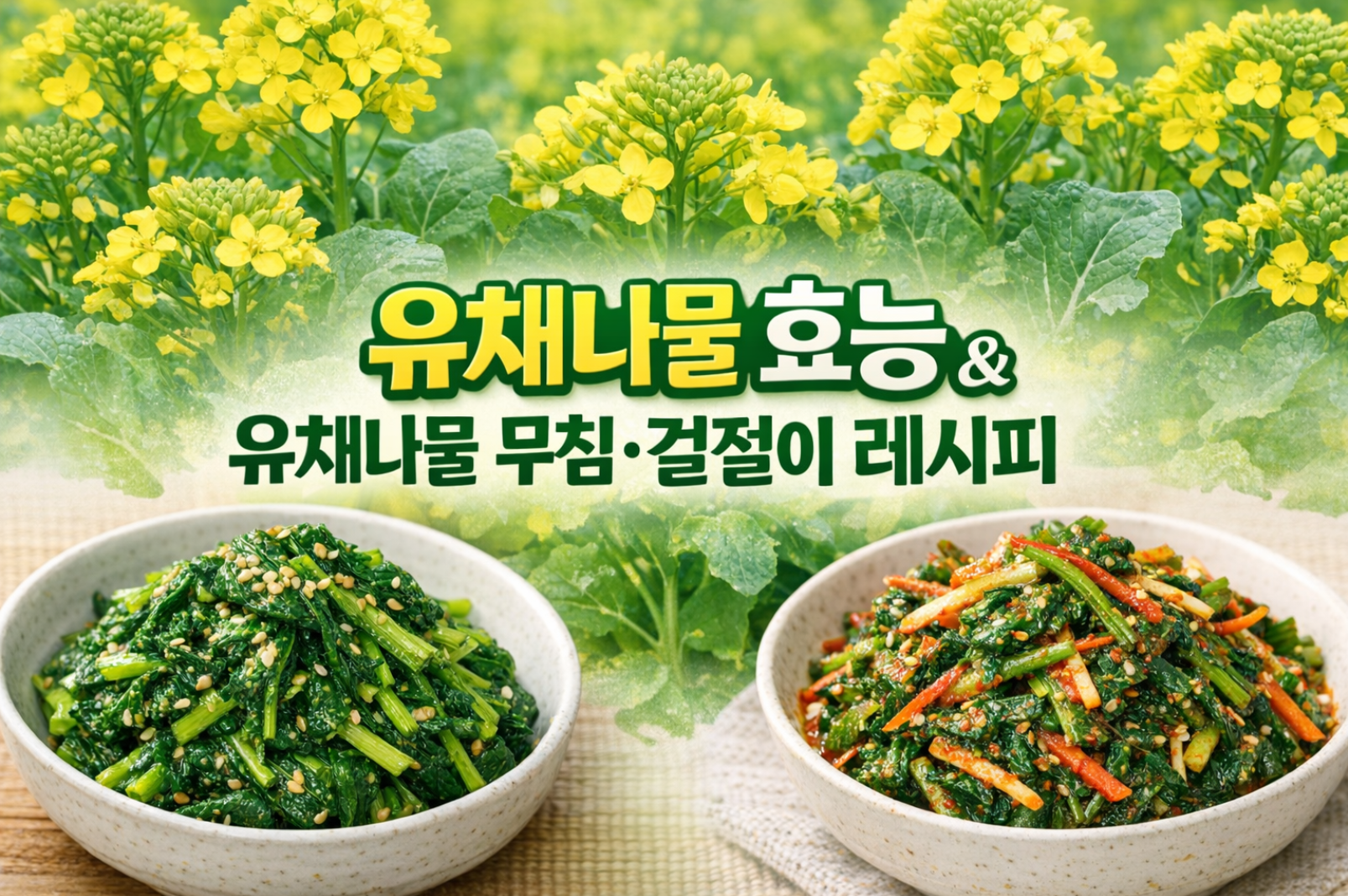 유채나물 효능 & 유채나물 무침 겉절이 레시피