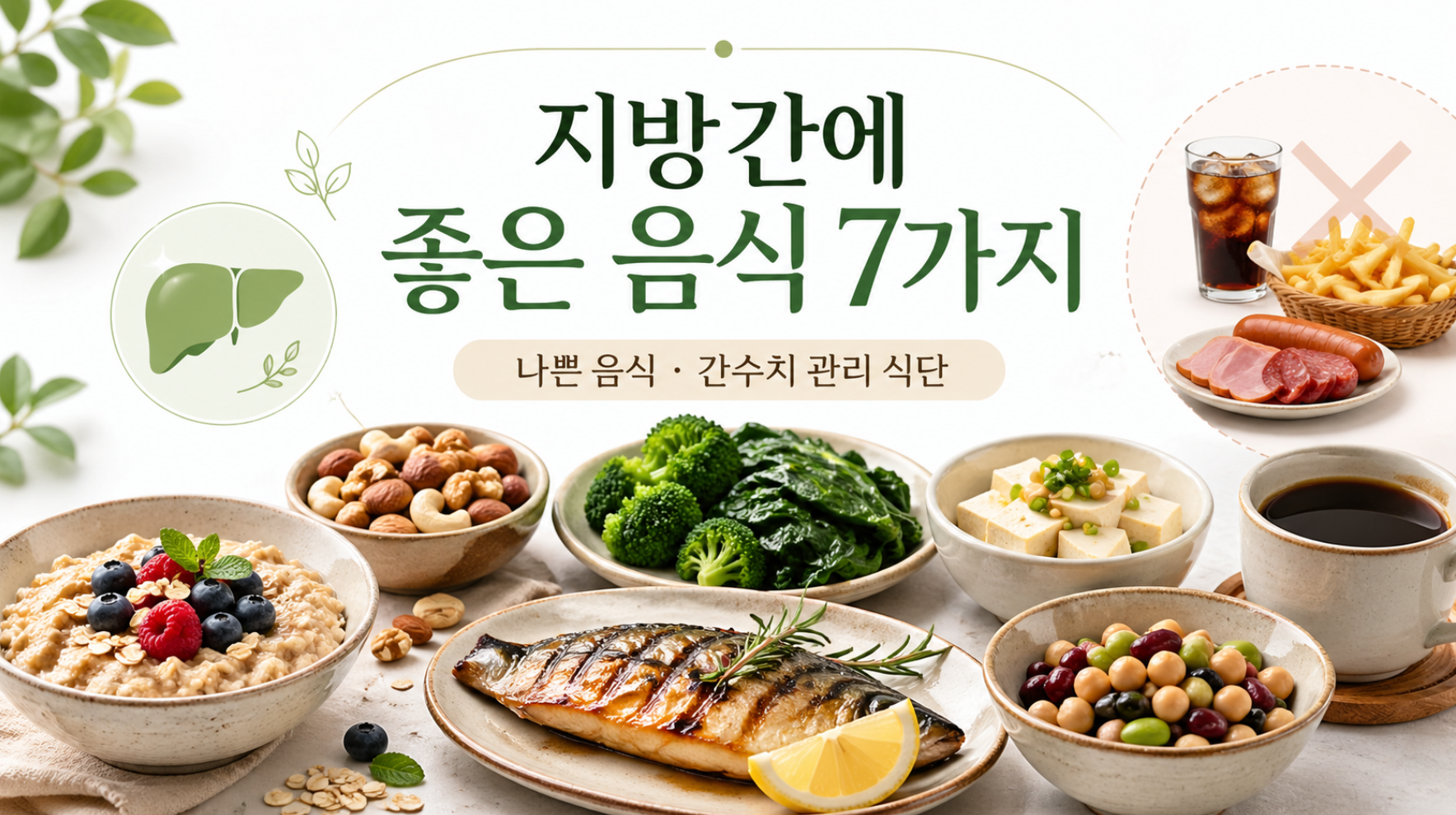 지방간에 좋은 음식 7가지와 나쁜 음식, 간수치 관리 전 알아둘 식단 정리