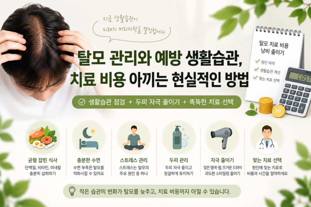 탈모 관리와 예방 생활습관, 치료 비용 아끼는 현실적인 방법 2 탈모 관리와 예방 생활습관, 치료 비용 아끼는 현실적인 방법