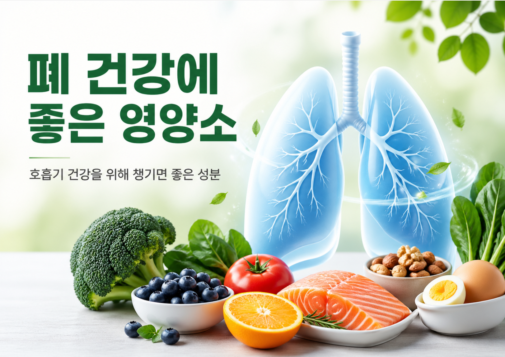 폐 건강에 좋은 영양소, 호흡기 건강을 위해 챙기면 좋은 성분
