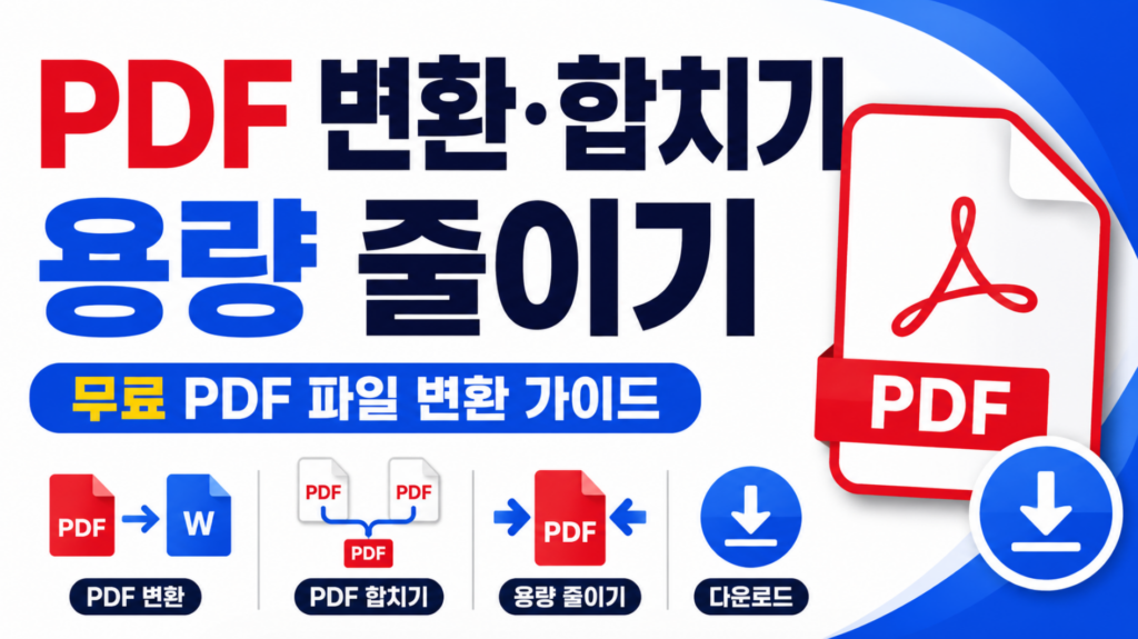 2026 PDF 변환·합치기·용량 줄이기 총정리 - 무료 PDF 파일 변환과 다운로드 방법 2 2026 PDF 변환·합치기·용량 줄이기 총정리 - 무료 PDF 파일 변환과 다운로드 방법