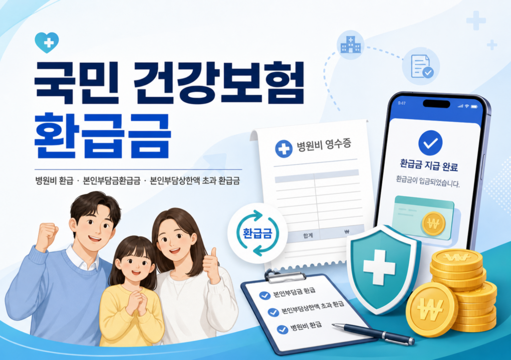 국민 건강보험 환급금 조회 및 본인부담금환급금 신청 방법 병원비 환급 받기