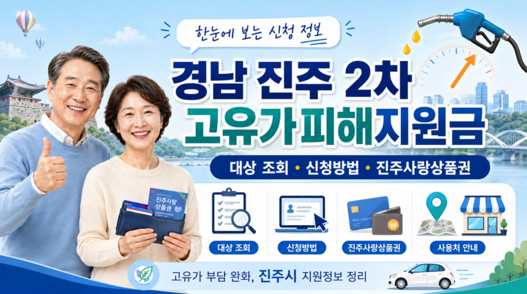 2026 진주 2차 고유가 피해지원금 신청 방법 - 대상 조회와 진주사랑상품권까지 2 2026 2차 진주 고유가피해지원금 신청 방법 - 대상 조회와 진주사랑상품권까지