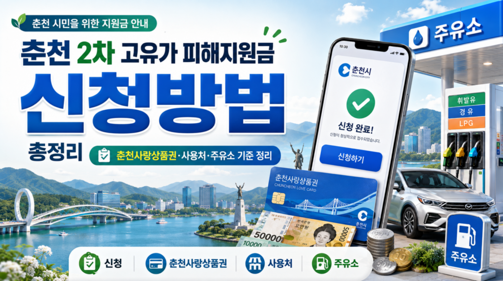 2026 2차 춘천 고유가 피해지원금 신청방법 총정리 - 대상·신청기간·사용처 2 2차 춘천 고유가 피해지원금 신청방법 총정리 - 대상·신청기간·사용처
