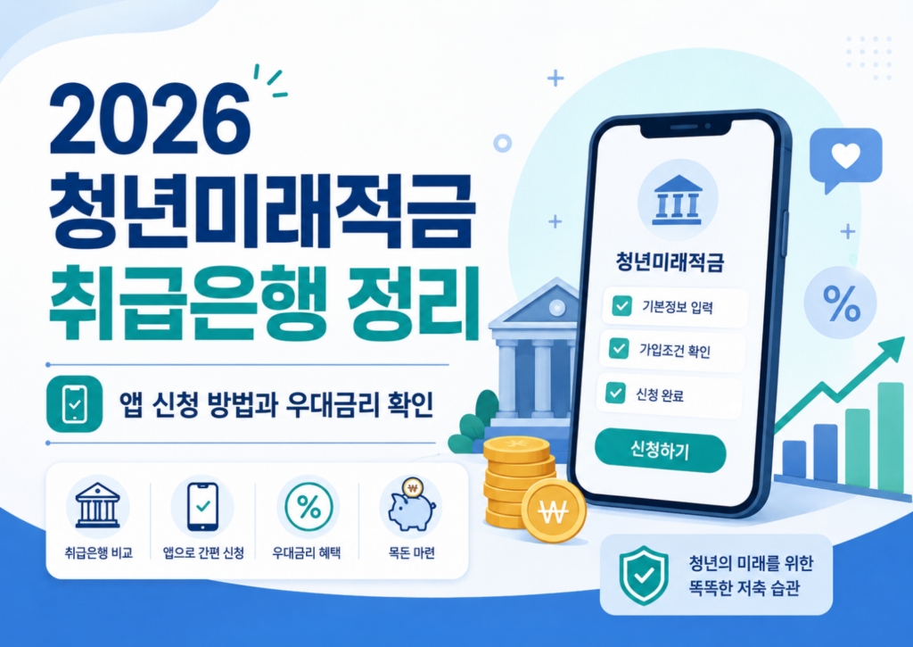 2026 청년미래적금 취급은행 정리, 앱 신청 방법과 우대금리 확인 2 2026 청년미래적금 취급은행 정리, 앱 신청 방법과 우대금리 확인