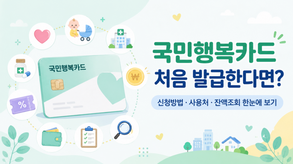 국민행복카드 처음 발급한다면? 신청방법·사용처·잔액조회 한눈에 보기 2 국민행복카드 처음 발급한다면? 신청방법·사용처·잔액조회 한눈에 보기