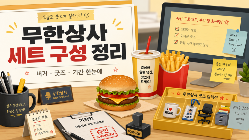 맘스터치 무한도전 무한상사 세트, 박차장·정과장 싸이버거와 굿즈 정리 2 맘스터치 무한도전 무한상사 세트, 박차장·정과장 싸이버거와 굿즈 정리