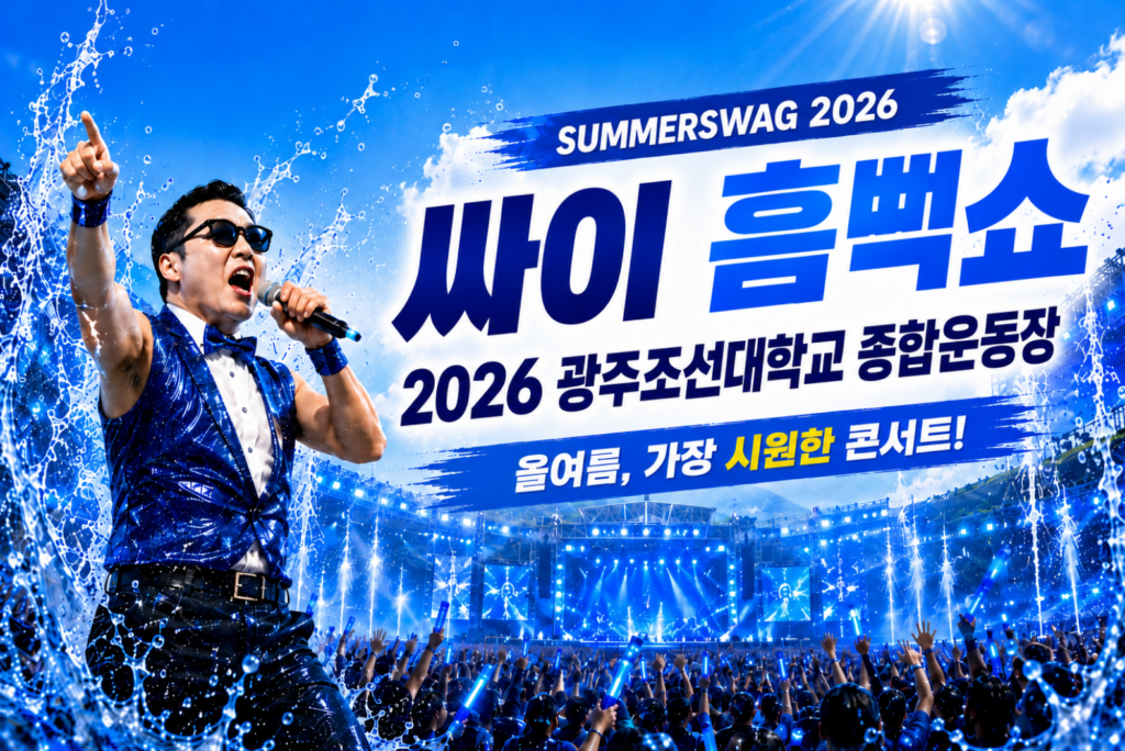 싸이 흠뻑쇼 2026 광주 예매 총정리, 광주조선대학교 종합운동장 공연일·가격·준비물 2 싸이 흠뻑쇼 2026 광주 예매 총정리, 광주조선대학교 종합운동장 공연일·가격·준비물
