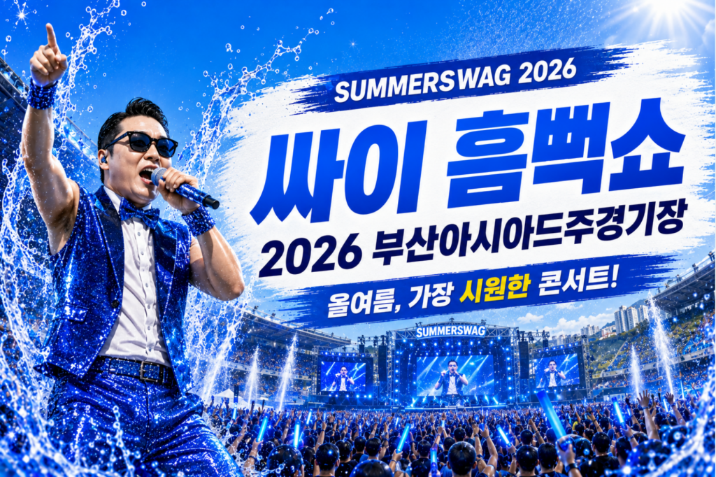 싸이 흠뻑쇼 2026 부산, 광복절 연휴에 즐기는 싸이 콘서트 예매 가이드 2 흠뻑쇼 부산 2026, 광복절 연휴에 즐기는 싸이 콘서트 예매 가이드