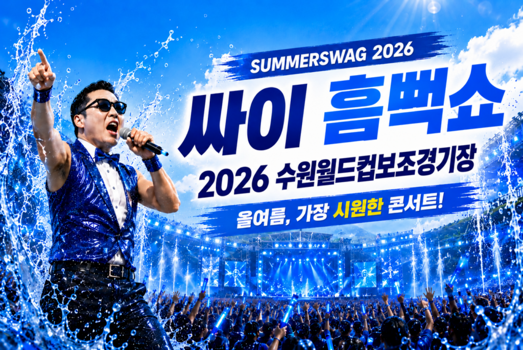 싸이 흠뻑쇼 2026 수원 예매 가이드, 수원월드컵경기장 보조경기장 좌석·가격·준비물 정리 2 싸이 흠뻑쇼 2026 수원 예매 가이드, 수원월드컵경기장 보조경기장 좌석·가격·준비물 정리