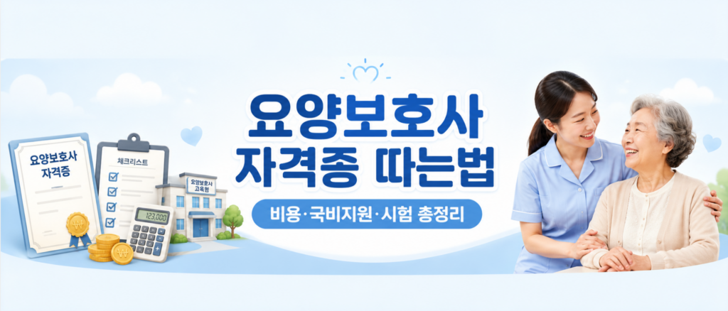 요양보호사 자격증 따는법, 비용·국비지원·시험까지 총정리 2 요양보호사 자격증 따는법, 비용·국비지원·시험까지 총정리